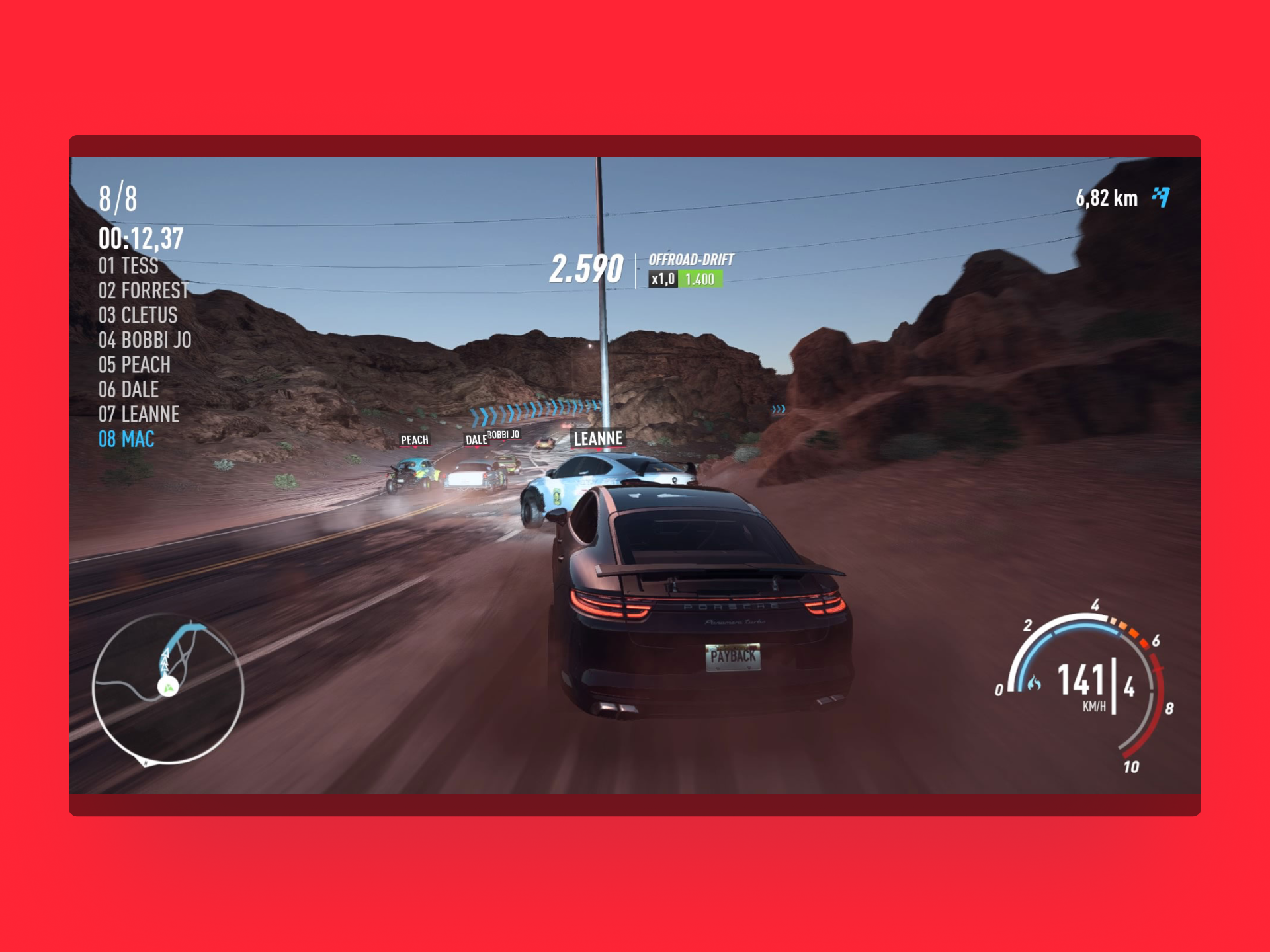Need for Speed Payback heads up display